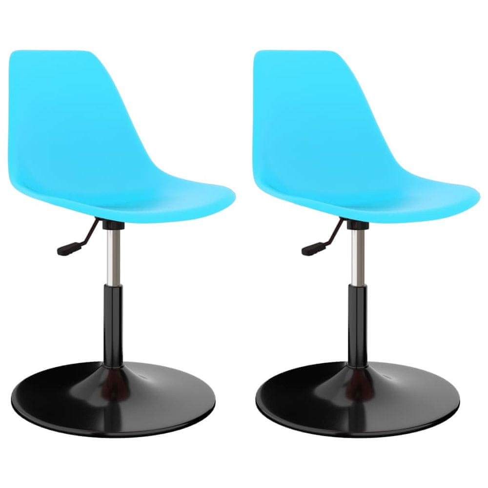 Petromila vidaXL Otočné jedálenské stoličky 2 ks, modré, PP